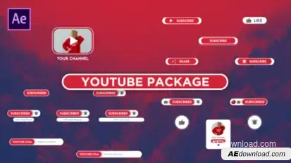 Opener Youtube Package Button Subscribe Video Displays template preview