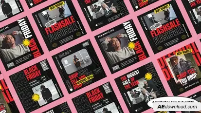 Orden Fashion Brand Instagram Posts | Mogrt Premiere Pro template preview