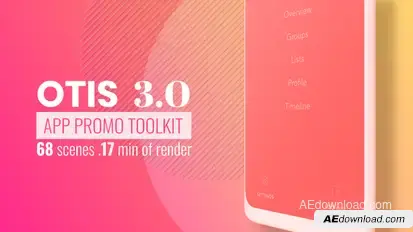 Otis App Promo Mockup Video Displays template preview