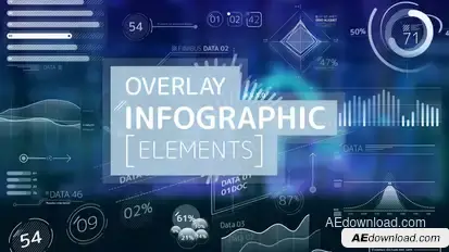 Overlay Infographic Elements Video Displays template preview
