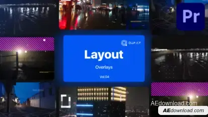 Overlay Layouts for Premiere Pro Vol. 04 Premiere Pro template preview