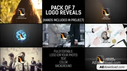 Pack of Hand Logo Video Displays template preview