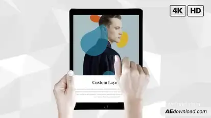 Pad Pro Web Promo | Black & White Hands Video Displays template preview