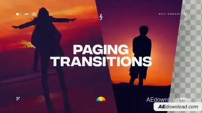 Paging Transitions for Premiere Pro Premiere Pro template preview