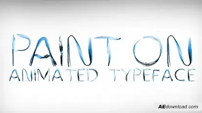 Paint On Animated Typeface Video Displays template preview