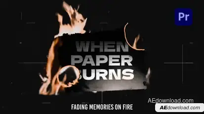 Paper Burn Stories Slides Premiere Pro template preview