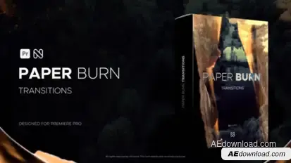 Paper Burn Transitions for Premiere Pro Premiere Pro template preview