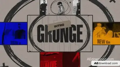 Paper Grunge Into (MOGRT) Premiere Pro template preview