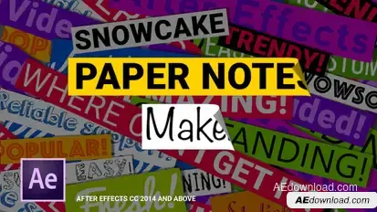 Paper Notes Maker - Titles and Lower Thirds Video Displays template preview