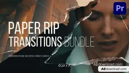Paper Rip Transitions for Premiere Pro Premiere Pro template preview
