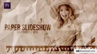 Paper Slideshow | Stop Motion Premiere Pro template preview