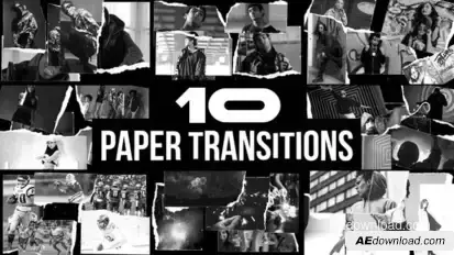 Paper Style Freeze Frame Transitions | MOGRT Premiere Pro template preview