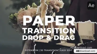 Paper Transition Premiere Pro template preview