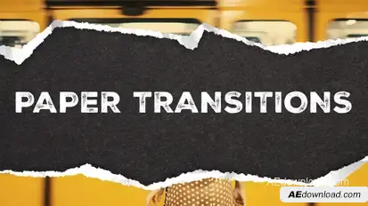 Paper Transitions Premiere Pro template preview