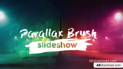 Parallax Brush Slideshow Video Displays template preview