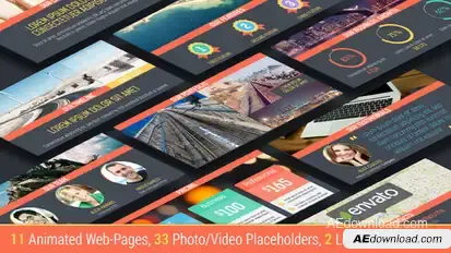 Parallax Website Presentation Video Displays template preview