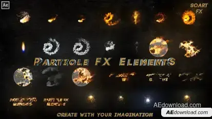 Particle FX Elements Video Displays template preview
