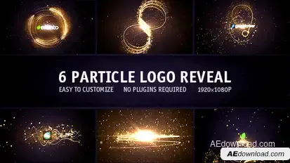 Particle Logo Reveal Pack 6in1 Video Displays template preview