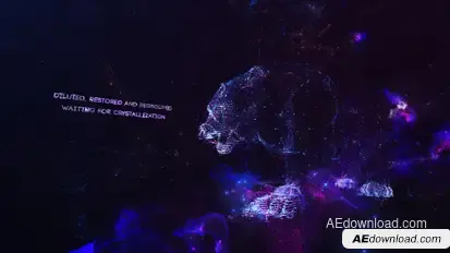 Particle Stars Titles Video Displays template preview