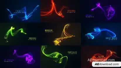 Particle Titles | Trails Video Displays template preview