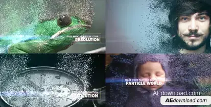 Particle World Slideshow Video Displays template preview