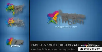 Particles Smoke Logo Reveal Video Displays template preview