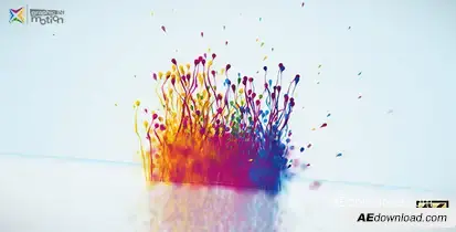 Particles Splash Logo Reveal Video Displays template preview