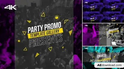 Party Promo Video Displays template preview