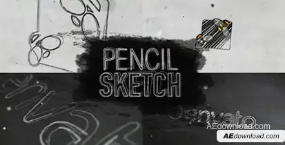 Pencil Sketch Video Displays template preview