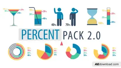 Percent Pack 2.0 Video Displays template preview