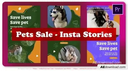 Pets Sale - Instagram Stories Premiere Pro template preview