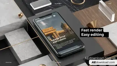 Phone 11 Pro App Presentation Mockup Video Displays template preview