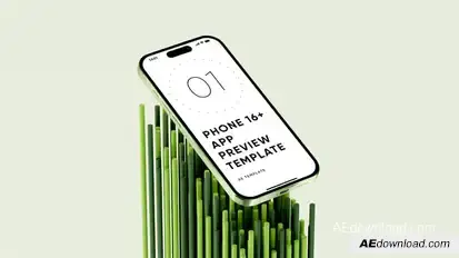 Phone 16 Plus App Preview Template Video Displays template preview