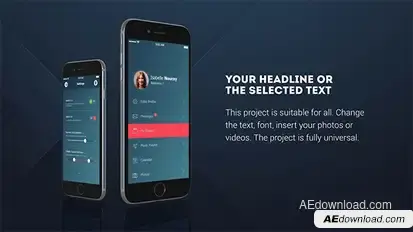 Phone 6 App Presentation Video Displays template preview