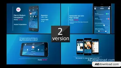 Phone 6 UI Presentation Video Displays template preview