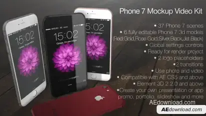 Phone 7 Mockup Video Kit Video Displays template preview