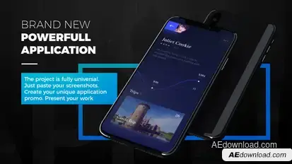 Phone App Presentation Video Displays template preview
