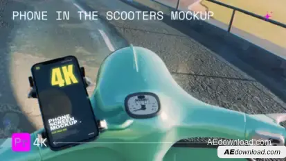 Phone Screen in the Scooters Mockup Premiere Pro template preview