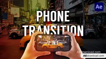 Phone Transition Video Displays template preview