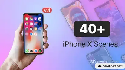 Phone X - 11, 12 Pro Max // App Promo Kit Video Displays template preview