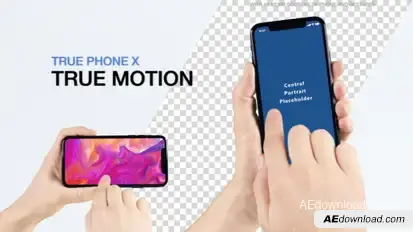 Phone X App Promo Video Displays template preview