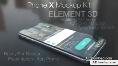 Phone X Mockup Kit Video Displays template preview