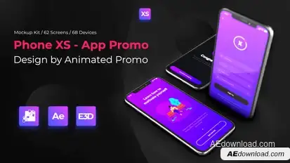 Phone XS Mockup - Full Kit Video Displays template preview
