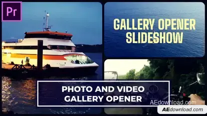 Photo and Video Gallery Opener Typography Multiscreen Opener | MOGRT Premiere Pro template preview