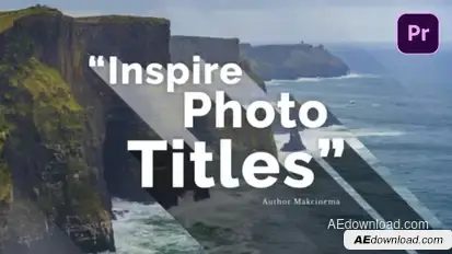 Photo Quotes - Inspirational Text Animation Premiere Pro template preview