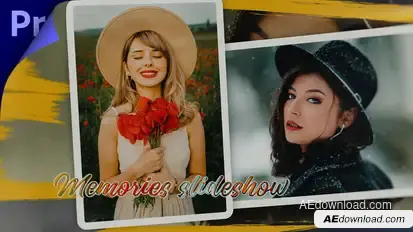 Photo Slideshow - Brush Slideshow Premiere Pro template preview