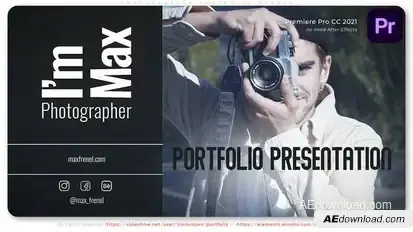 Photographer Portfolio Opener Premiere Pro template preview