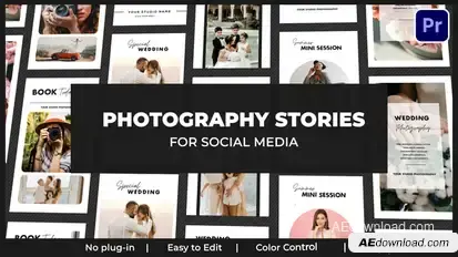 Photography Instagram Stories Premiere Pro template preview