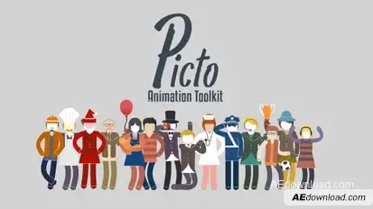 Picto Animation Toolkit Video Displays template preview