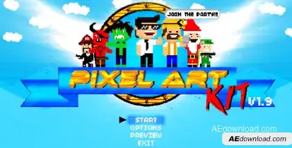 Pixel Art Kit V1.9 Video Displays template preview